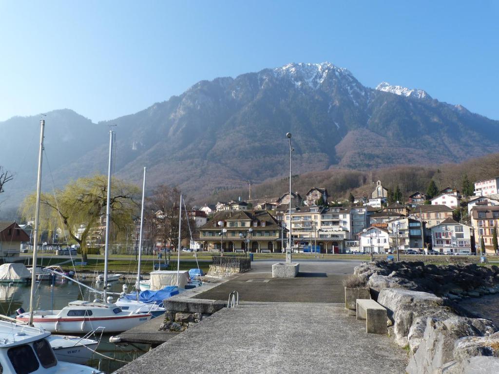 Le Lacustre 4Th Floor Port-Valais Bagian luar foto